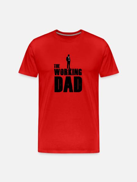 The working Dad - Männer Premium Bio T-Shirt - Rot