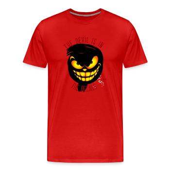 The devil is in the details - Männer Premium Bio T-Shirt - Rot - Vorne - Damien (186cm)