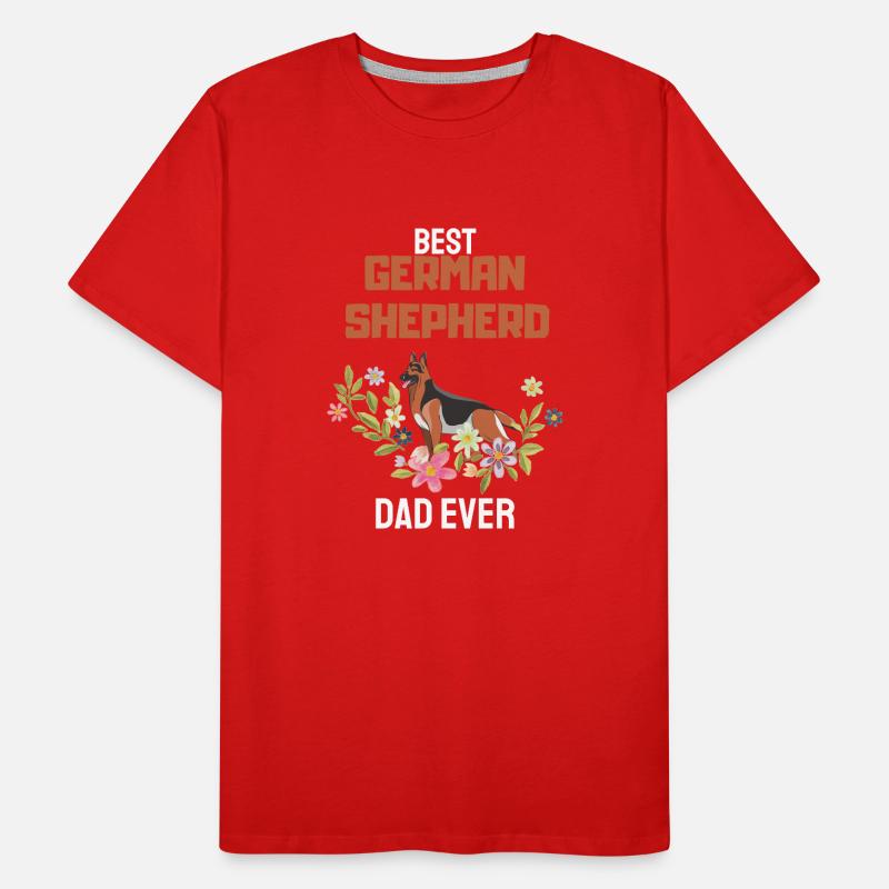 Bester Deutscher Schäferhund Papa Vatertag Hunde Männer Premium Bio T-Shirt