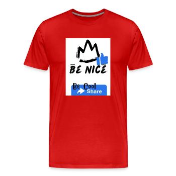 Motivator, coole Inschrift .interessanter Text - Männer Premium Bio T-Shirt - Rot - Vorne - Damien (186cm)