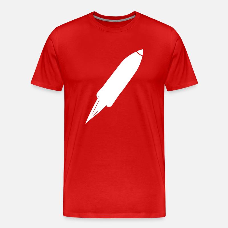 Vol spatial de fusée spatiale - T-shirt bio Premium Homme - rouge