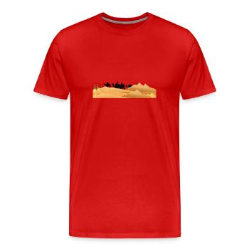 Desert - T-shirt bio Premium Homme - rouge - Devant - Damien (186cm)
