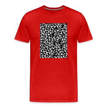 Coffee Cards - Männer Premium Bio T-Shirt - Rot - Vorne - Damien (186cm)