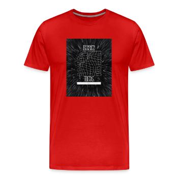 Espace et temps - T-shirt bio Premium Homme - rouge - Devant - Damien (186cm)