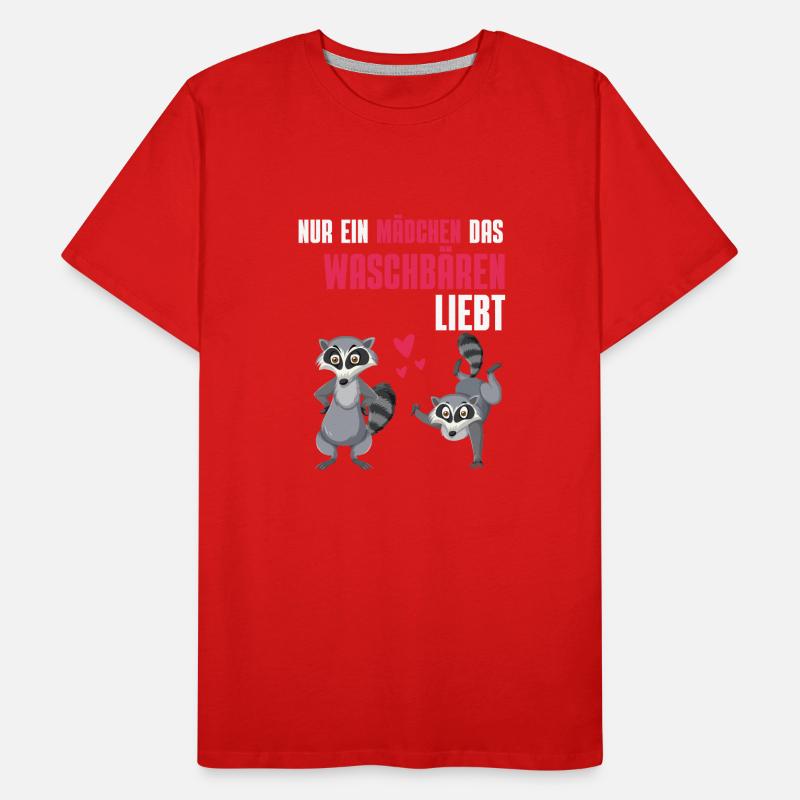 Wald Tier Trash Panda Mädchen Geschenk Waschbär Männer Premium Bio T-Shirt