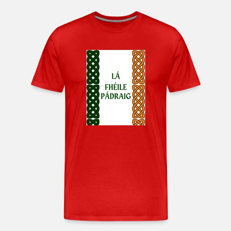 St. Patrick's Day - Männer Premium Bio T-Shirt - Rot