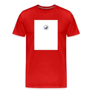 Design ohne Titel - Männer Premium Bio T-Shirt - Rot - Vorne - Damien (186cm)
