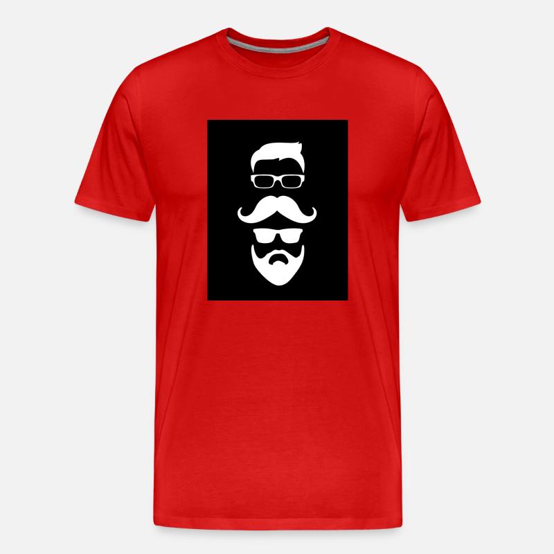 Zwei Freunde - Männer Premium Bio T-Shirt - Rot