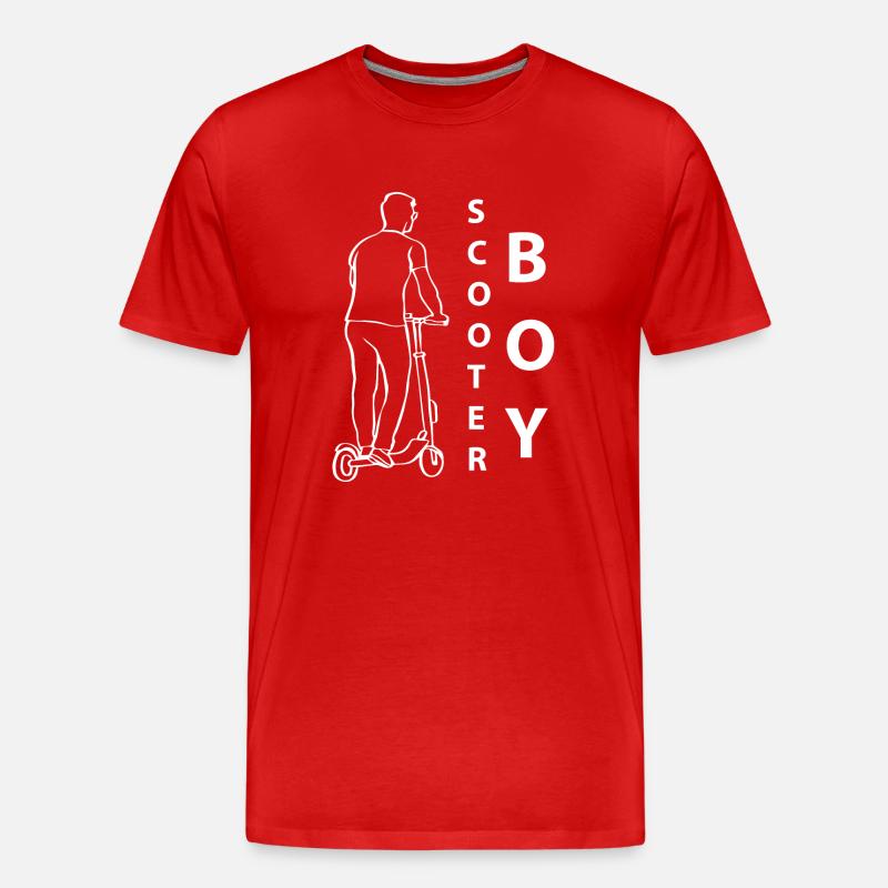 E-Scooter E-Roller Scooter - T-shirt bio Premium Homme - rouge