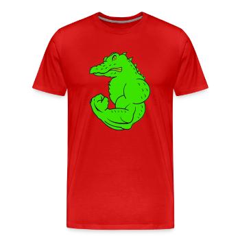 strong crocodile - Männer Premium Bio T-Shirt - Rot - Vorne - Damien (186cm)