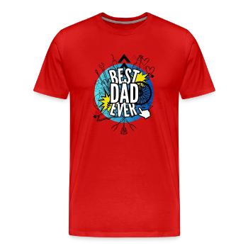 Best Dad Ever - Men's Premium Organic T-Shirt - red - Front - Damien (186cm)