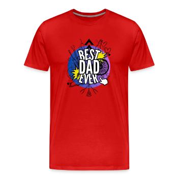 Bester Vater aller Zeiten - Männer Premium Bio T-Shirt - Rot - Vorne - Damien (186cm)