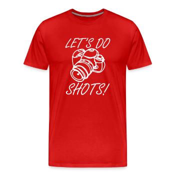 Drôle de photographe Photographie cadeau - T-shirt bio Premium Homme - rouge - Devant - Damien (186cm)
