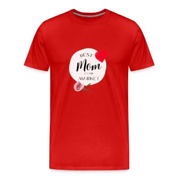 Beste Mutter auf dem Markt - Männer Premium Bio T-Shirt - Rot - Vorne - Damien (186cm)