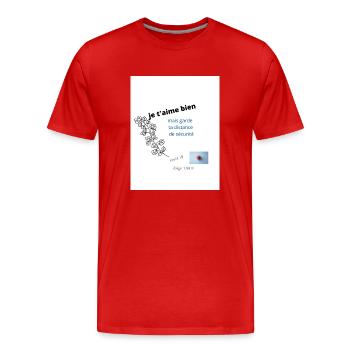 god's healing - T-shirt bio Premium Homme - rouge - Devant - Damien (186cm)