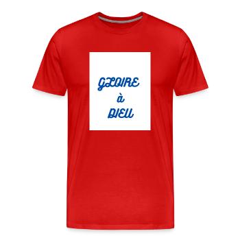 le créateur - T-shirt bio Premium Homme - rouge - Devant - Damien (186cm)