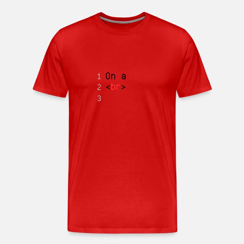 Sur une pause html - T-shirt bio Premium Homme - rouge
