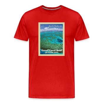 Great Barrier Reef - Männer Premium Bio T-Shirt - Rot - Vorne - Damien (186cm)