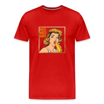 Mais Mais Baby - Männer Premium Bio T-Shirt - Rot - Vorne - Damien (186cm)