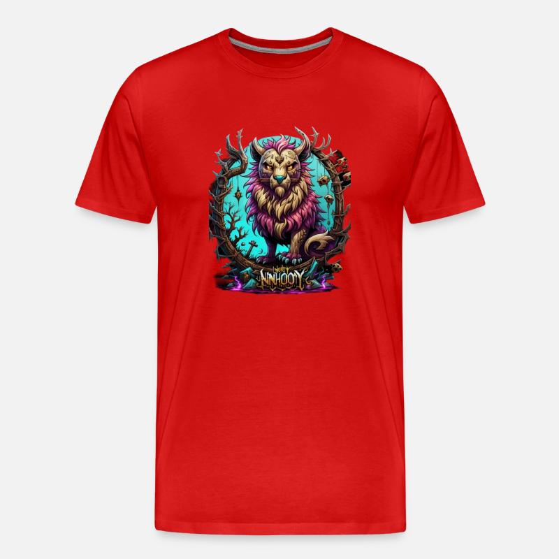 Graffiti Monster - Männer Premium Bio T-Shirt - Rot