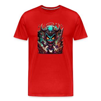 Graffiti Monster - Men's Premium Organic T-Shirt - red - Front - Damien (186cm)