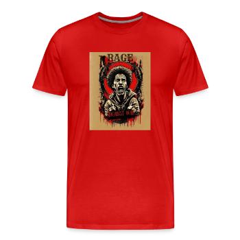 Wut auf den Krieg - Männer Premium Bio T-Shirt - Rot - Vorne - Damien (186cm)
