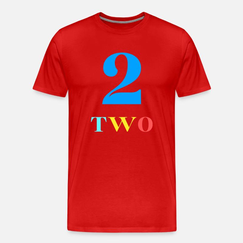 Zwei-2-jähriges Jubiläum - Männer Premium Bio T-Shirt - Rot