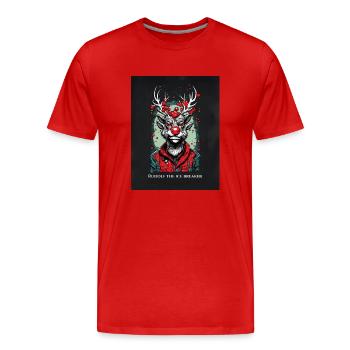 Rudolf le brise-glace - T-shirt bio Premium Homme - rouge - Devant - Damien (186cm)