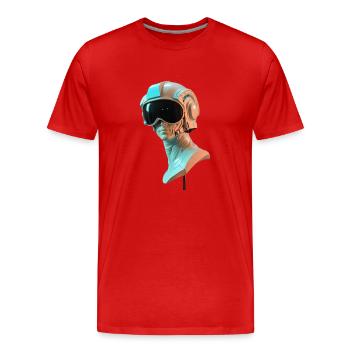 Verschieden - Männer Premium Bio T-Shirt - Rot - Vorne - Damien (186cm)