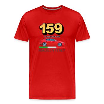 159 Étalon italien - T-shirt bio Premium Homme - rouge - Devant - Damien (186cm)