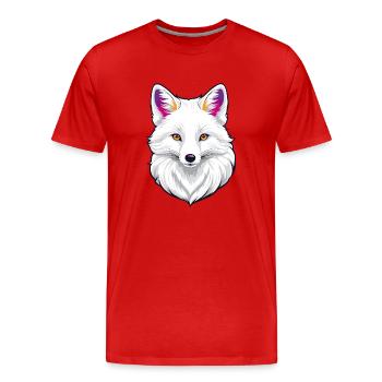 Arctic Fox - Men's Premium Organic T-Shirt - red - Front - Damien (186cm)