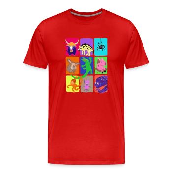 Pet Shop - Men's Premium Organic T-Shirt - red - Front - Damien (186cm)