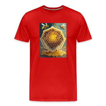 Je suis un apiculteur cool fier design de logo - T-shirt bio Premium Homme - rouge - Devant - Damien (186cm)