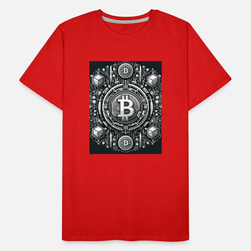 Crypto Frontier: Digital Evolution Männer Premium Bio T-Shirt