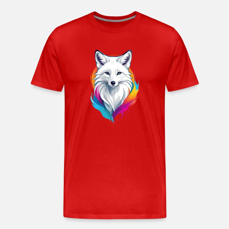 Polarfuchs - Männer Premium Bio T-Shirt - Rot