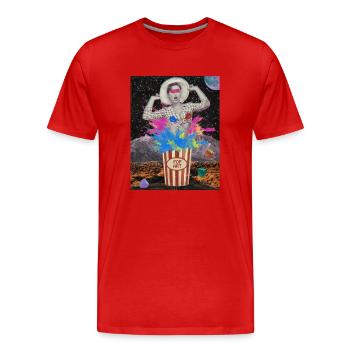 Pop Art Collage - T-shirt bio Premium Homme - rouge - Devant - Damien (186cm)