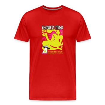 Blühende Gelassenheit Umarmen Sie Ihr Iner-Blumenkind - Männer Premium Bio T-Shirt - Rot - Vorne - Damien (186cm)