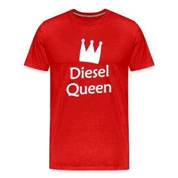 Königin der Autofahrer - Männer Premium Bio T-Shirt - Rot - Vorne - Damien (186cm)