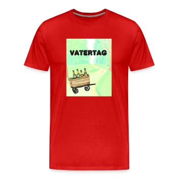 Vatertag - Männer Premium Bio T-Shirt - Rot - Vorne - Damien (186cm)