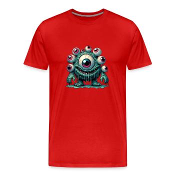 Goulizilla - T-shirt bio Premium Homme - rouge - Devant - Damien (186cm)