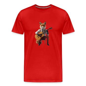 Fox Gitarre - Männer Premium Bio T-Shirt - Rot - Vorne - Damien (186cm)