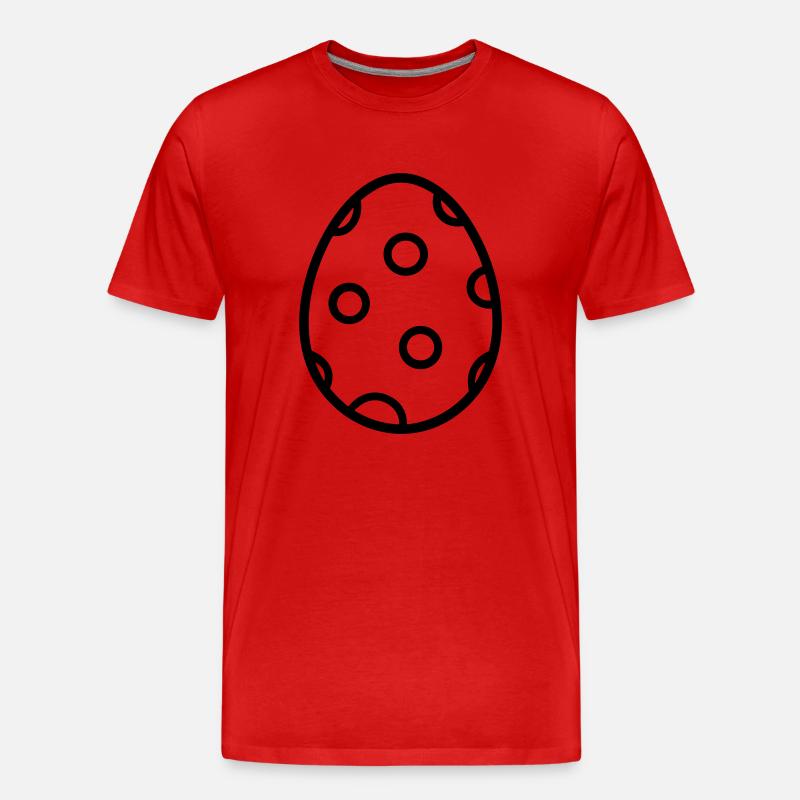 Osterei - Männer Premium Bio T-Shirt - Rot