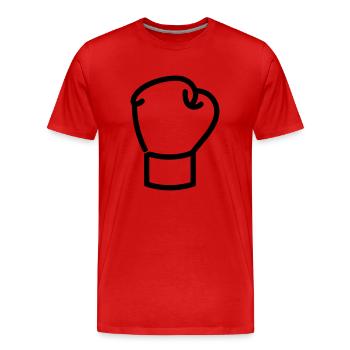Boxing Glove - Men's Premium Organic T-Shirt - red - Front - Damien (186cm)