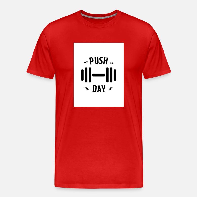 Push Day - Männer Premium Bio T-Shirt - Rot