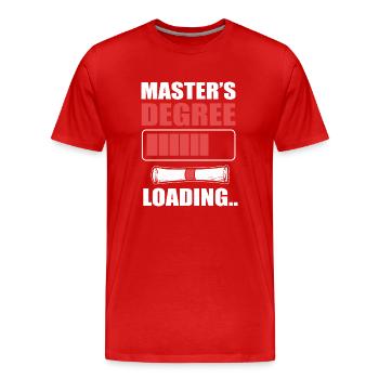 Master Studium Abschlussfeier - Männer Premium Bio T-Shirt - Rot - Vorne - Damien (186cm)