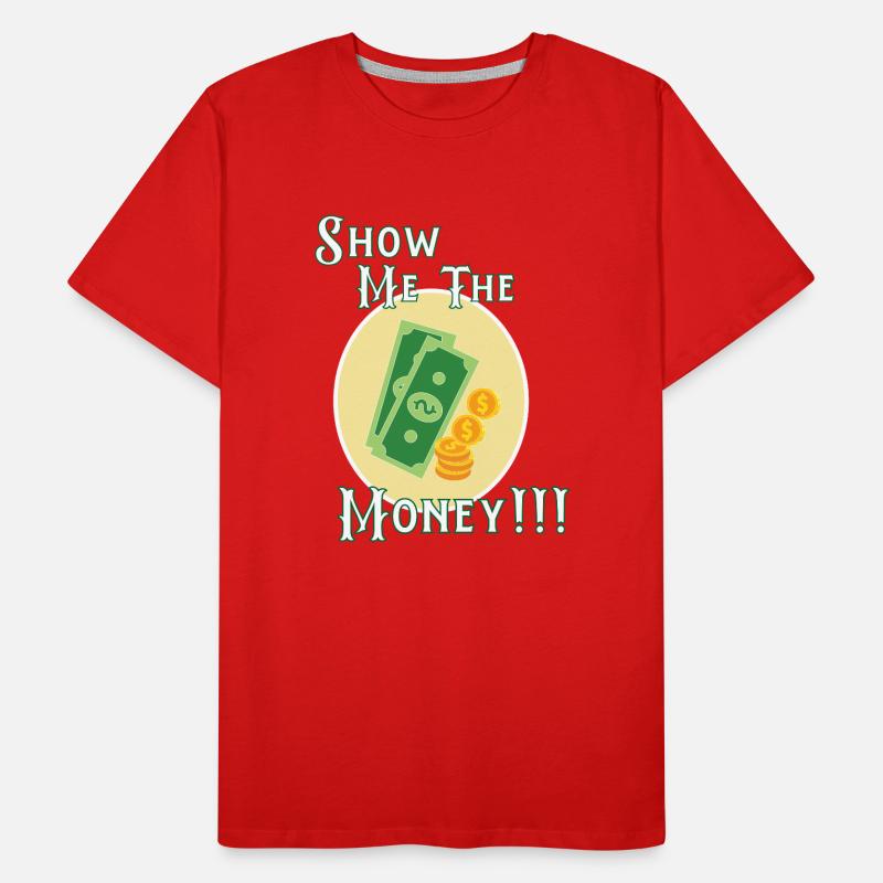 Conception d’argent d’exposition pour les professionnels à revenu élevé T-shirt bio Premium Homme