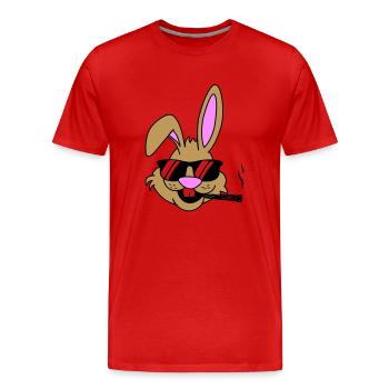 Articulation de lapin - T-shirt bio Premium Homme - rouge - Devant - Damien (186cm)