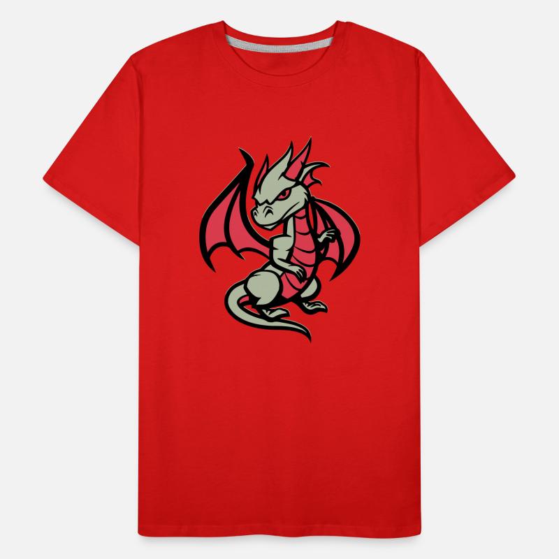 drache comic Männer Premium Bio T-Shirt