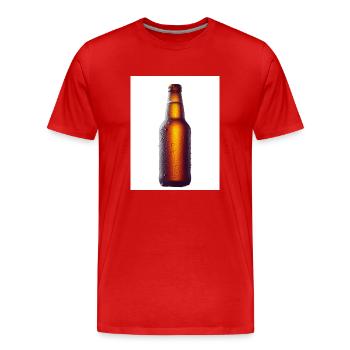 Bier-Zeit - Männer Premium Bio T-Shirt - Rot - Vorne - Damien (186cm)