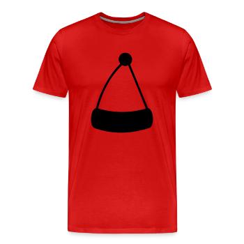 bonnet de noel - T-shirt bio Premium Homme - rouge - Devant - Damien (186cm)